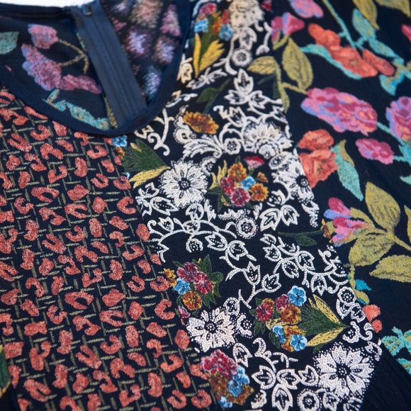 Vintage Patchwork Black Maxi Dress - Picture 14 of 16